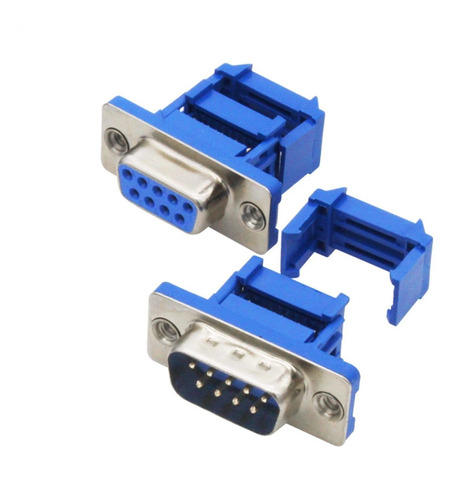 Conector Tipo Crimpado Macho Hembra Puerto Serie D-sub Rs232