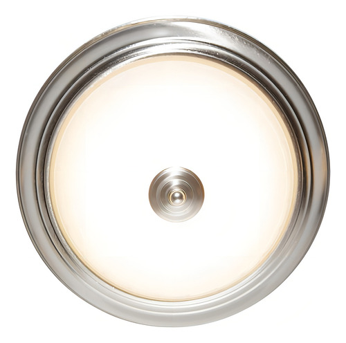 Plafón De Techo Led 17w Estilo Clásico, Níquel Satinado Color Blanco