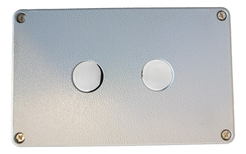 Botonera Metálica 2x22mm, Bc-al-101608, Aluminio Fund