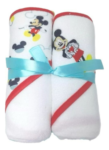 Pacote C /2 Toalhas Infantil De Capuz Mickey Mouse Disney