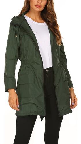 Chaqueta Impermeable Abrigo Frío Abrigo Largo Para Mujer