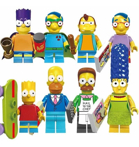 Minifiguras De Los Simpsons Kit De 6 Piezas Diferentes