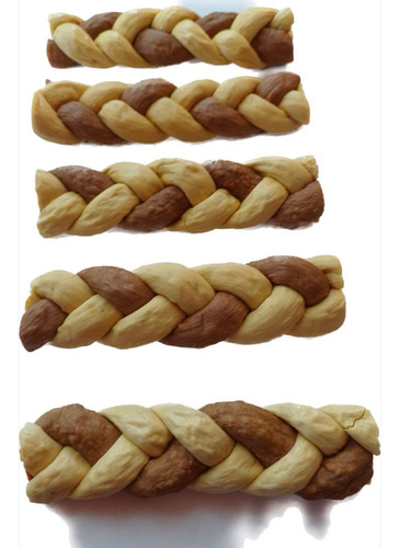 Premio Para Perro Trenza 5 Pulgadas Queso Y Tocino 5 Piezas