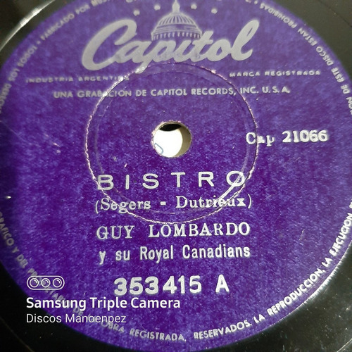 Pasta Guy Lombardo Y Sus Royal Canadians Capitol C166