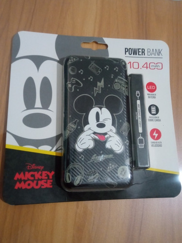 Batería Portátil 10.400 Carga Real Disney Mickey Minnie Roma