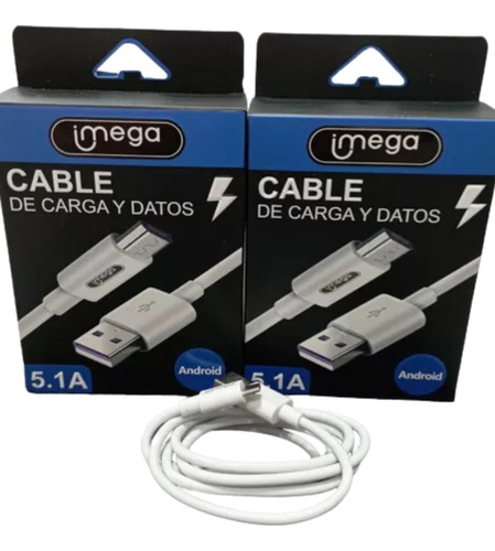 Cable De Carga Y Datos Con Salida Micro-usb Blanco