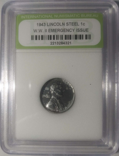 Lincoln 1943 Steel 1c Ww2 Emergency Issue Coin # 503