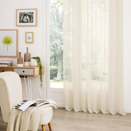 Juego De Cortinas En Tela Voile 135x180 Elegante Premium