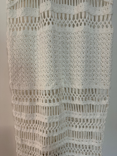 Zara Vestido Macramé Blanco Talle S /m