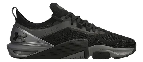 Tênis Academia Treino Unissex Tribase Cross 2se Under Armour Preto E Grafite Liso 42 Br
