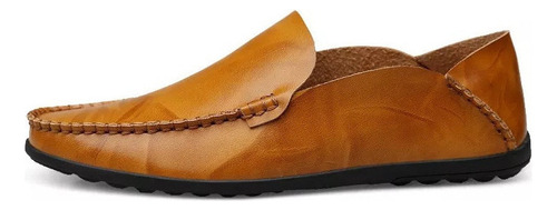 Mocasines Casuales Para Hombre Zapatos De Cuero Sin Cordones