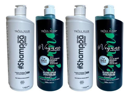 Tróia Hair 2 Kit Tratamento Térmico Vegana Semi Definitiva 4