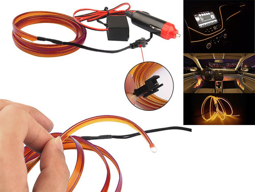 Cinta Led . Con Enchufe Naranja Tunnig