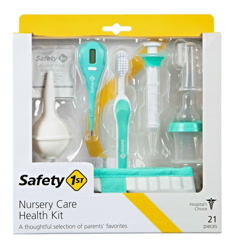 Kit Higiene Cuidados E Saúde Bebê / Recém Nascido 21 Pçs Cor Verde