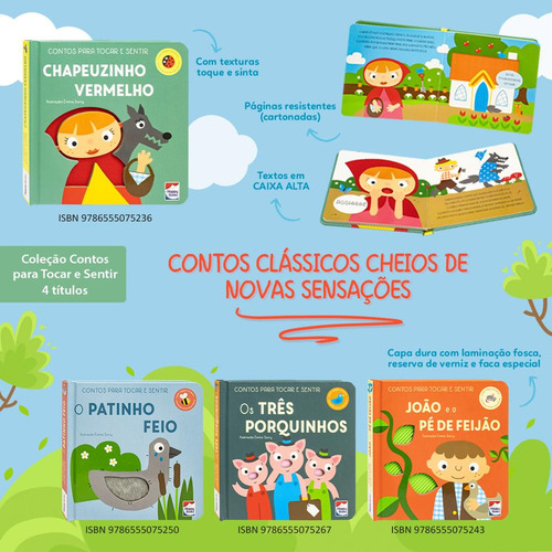 Contos Para Tocar E Sentir: Joao E O Pe De Feijao, De Really Decent Books. Editorial Happy Books, Tapa Mole En Português