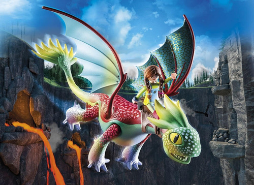 Playmobil Dragones Fuego Regalo +17pcs 1 Figura 71083 Feathers Alex
