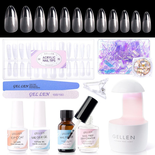Kit De Extensión De Uñas Con Puntas De Gel Gellen, Con 240 P