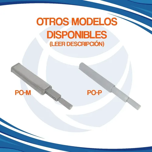 Sistema Push Open Puerta Embutir 70 Mm Blanco Plástico X 50*