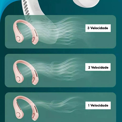 Ventilador Resfriador Pescoço Potente Função Turbo E Design