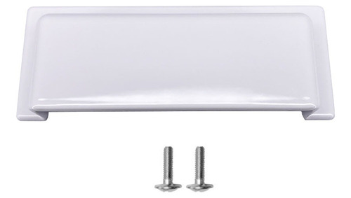 Kit 2 Puxador Concha Quadrada Moveis Gaveta 64mm 9 Cores Cor Branco