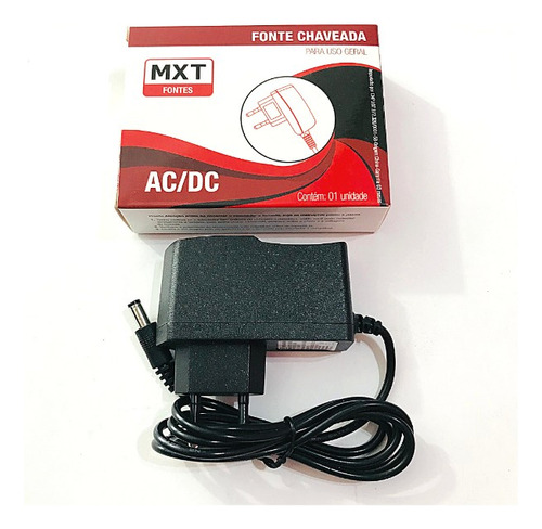 Fonte Mxt Chaveada Para Pedal Ou Teclado 9v 1a P4(c-) 