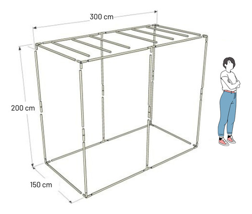Carpa De Cultivo Armario Indoor Invernadero Green Film Autocultivo 300x150x200 Grow Color Negro Interior Tela Mylar Reflectante Cultivar Plantas Flores