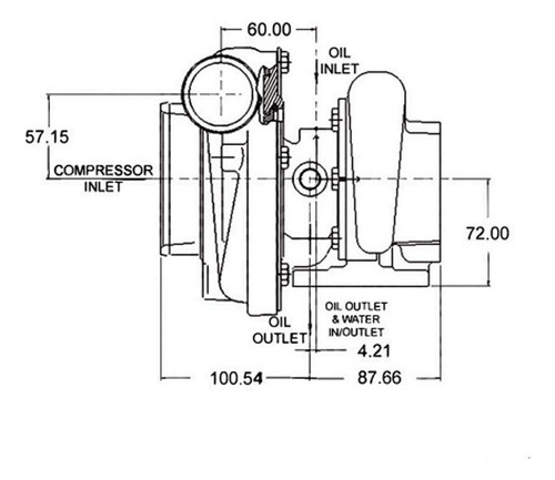 Turbina Roletada Completa Gt3076r Caixa Quente T3 A/r 0.82