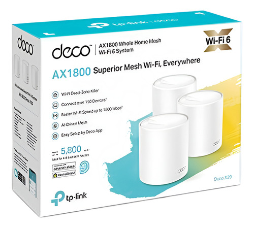 Router Wifi System Mesh Kit 3u Ax1800 Tp-link Deco X20