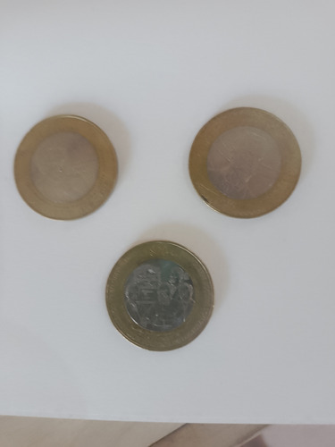 Tres Monedas Conmemorativas De 20 Pesos