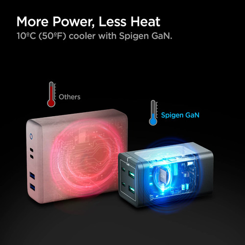 Cargador Usb C De 120w 4 Puertos Usb Color Negro