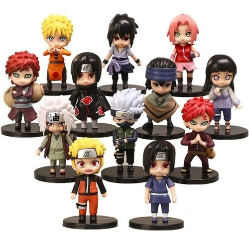 Figuras Naruto, Naruto Shippuden, 12 Unidades