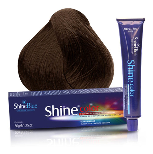 Coloração 6.77 Louro Escuro Marrom Intenso Shine Blue 50g