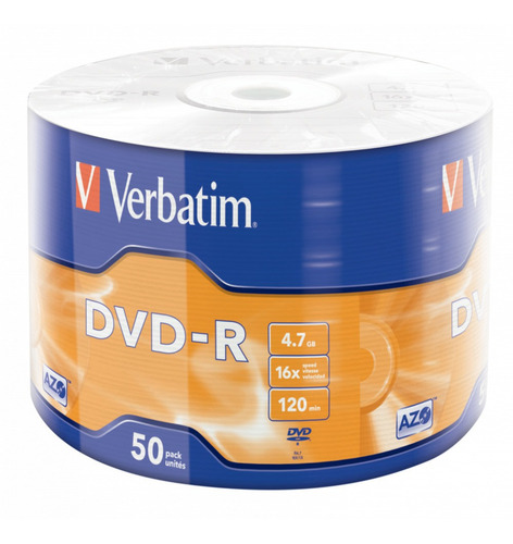 Dvd Verbatim Estampado 4,7gb 16x 120 Min Bulk 50 Ud