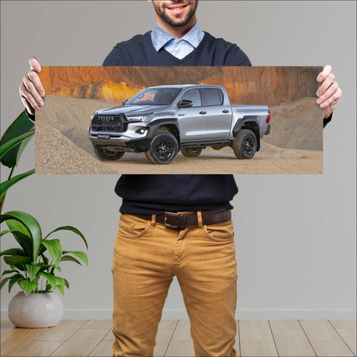 Cuadro 30x80cm Auto 2023 Toyota Hilux Gr Sport D 398