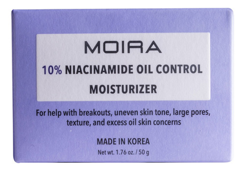 Crema Facial Con 10% Niacinamida Moira Cosmetics Piel Grasa Momento De Aplicación Día/noche Tipo De Piel Mixta/grasa