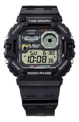 Relógio Casio Masculino Ws-1700h-1avdf Gráfico De Maré  Nf