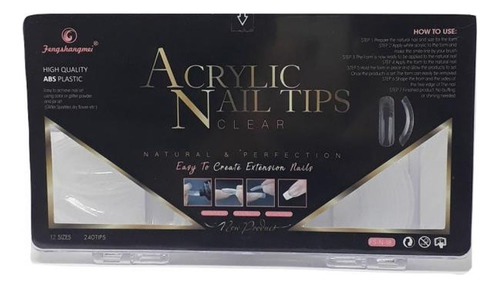 Tips Molde F1 Curvatura C Para Polygel Fengshangmei 240pcs