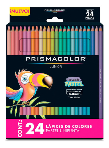 Lápices De Colores Caja 24 Pzs Largos Pastel Prismacolor