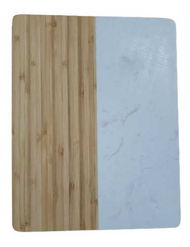 Tábua Retangular Bambu Mármore Ideal Para Servir Mimo Style