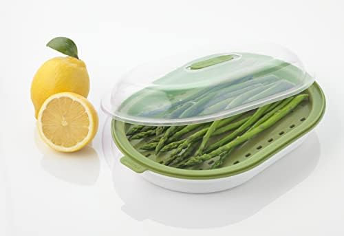 Vaporizador De Verduras Y Pescado Para Microondas De Plástic