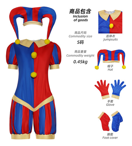 Disfraz De Cosplay Numérico Pomni De Lyus Para Adultos
