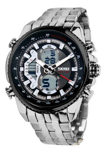 Reloj Hombre Skmei 0993 Acero Alarma Cronometro Elegante