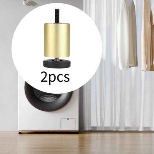 2x Muebles Ajustables Patas Reemplazo De Metal A 12 Cm Oro