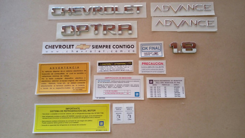 Chevrolet Optra Emblemas Y Calcomanias 