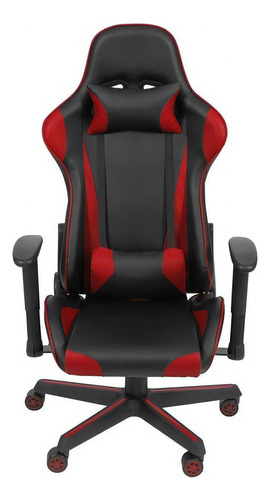 Cadeira Gamer F16 Preto/vermelho - Or Design Cor Vermelho Material do estofamento Couro sintético