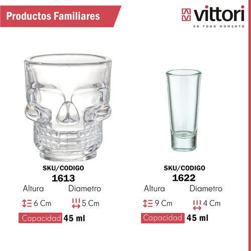 Set 12 Piezas Tequilero De Vidrio Boston 45 Ml