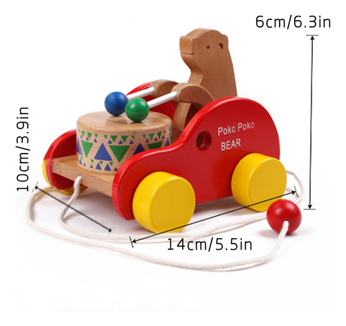 Carrito De Batería D Toddler Con Forma De Oso De Peluche Par
