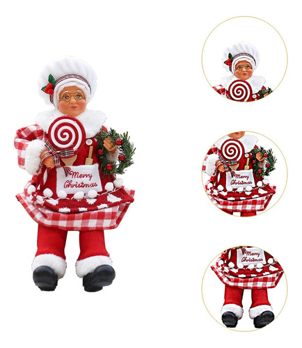 ) Figura De Chef Navideña De La Sra. Claus, Estatua De Chef,