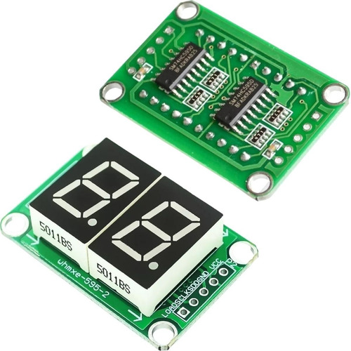 Módulo Display 7 Segmento 2 Dígitos 74hc595 Vermelho Arduino