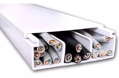 Canaleta para cables PVC Superficie Blanca 2m 60x100mm con 3 divisiones
